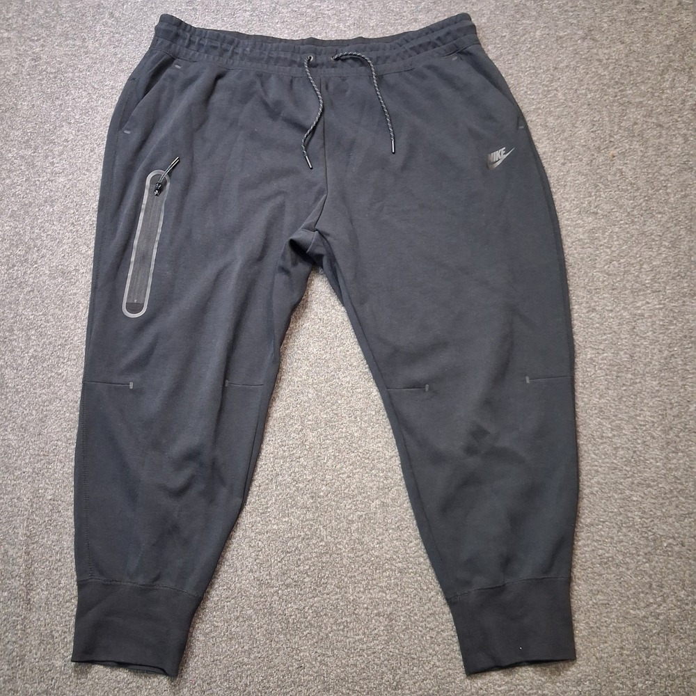 Nike Tech Fleece Joggers Womens 2X Black Tapered Sweatpants DA2043-010 Lounge